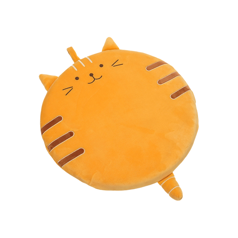 Orange smilende runde kat plys puder