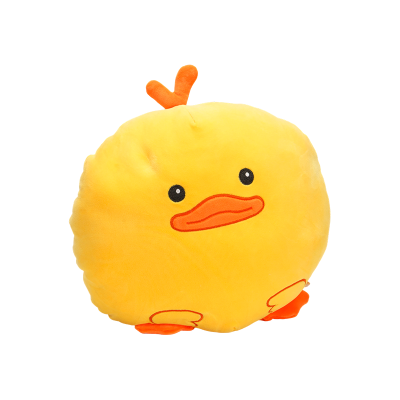 Gul duck plys rund pude