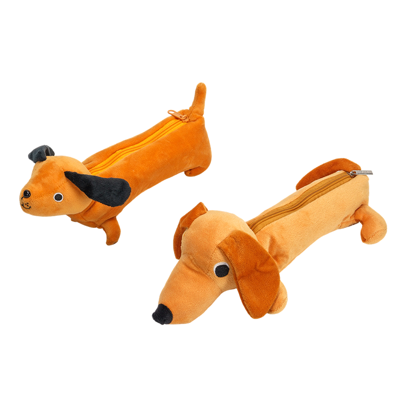 Gravhundeformede blyanthuse i plys