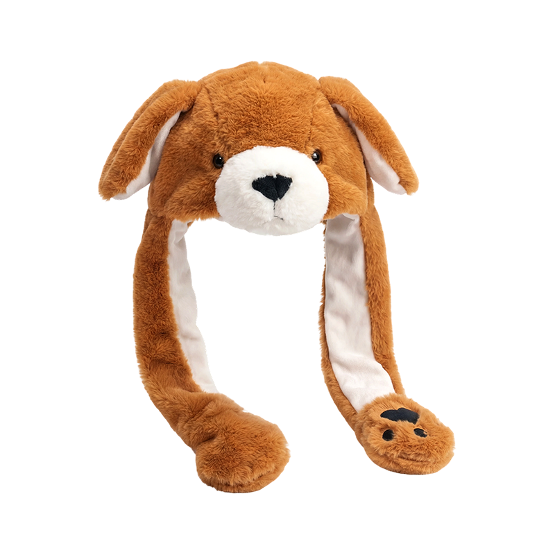 Brun hundeplys hat