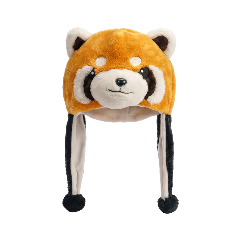 Rød panda plyshue med brun krop