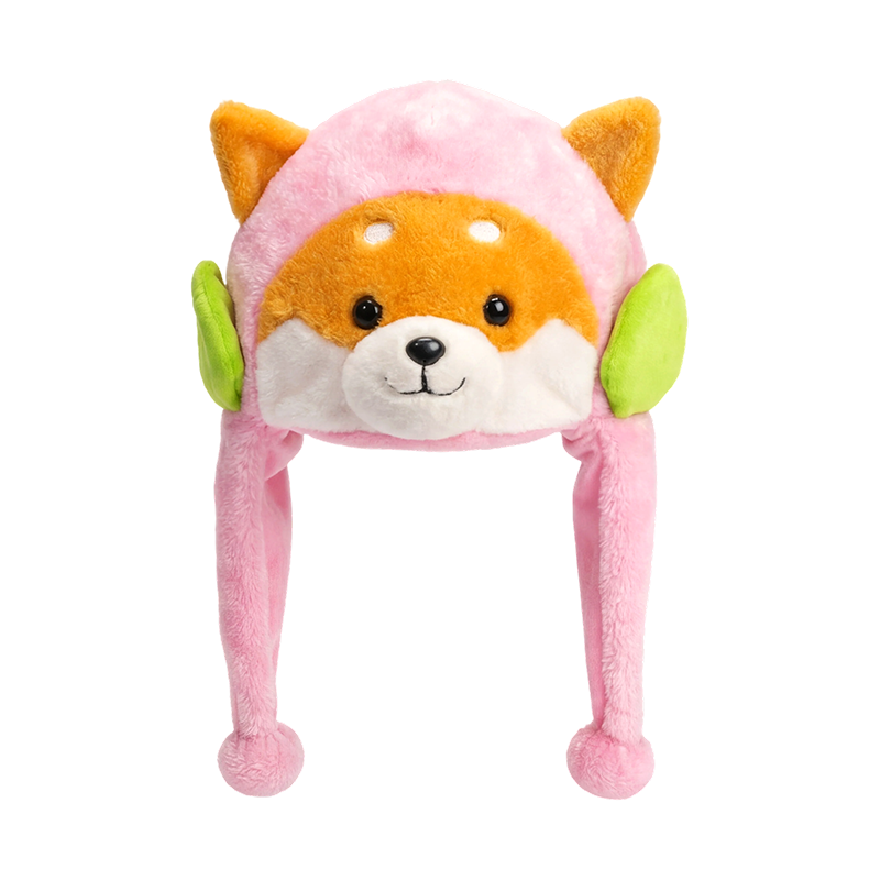 Pink dejlig shiba inu plys hat