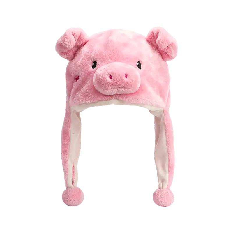 Pink grise plys hat