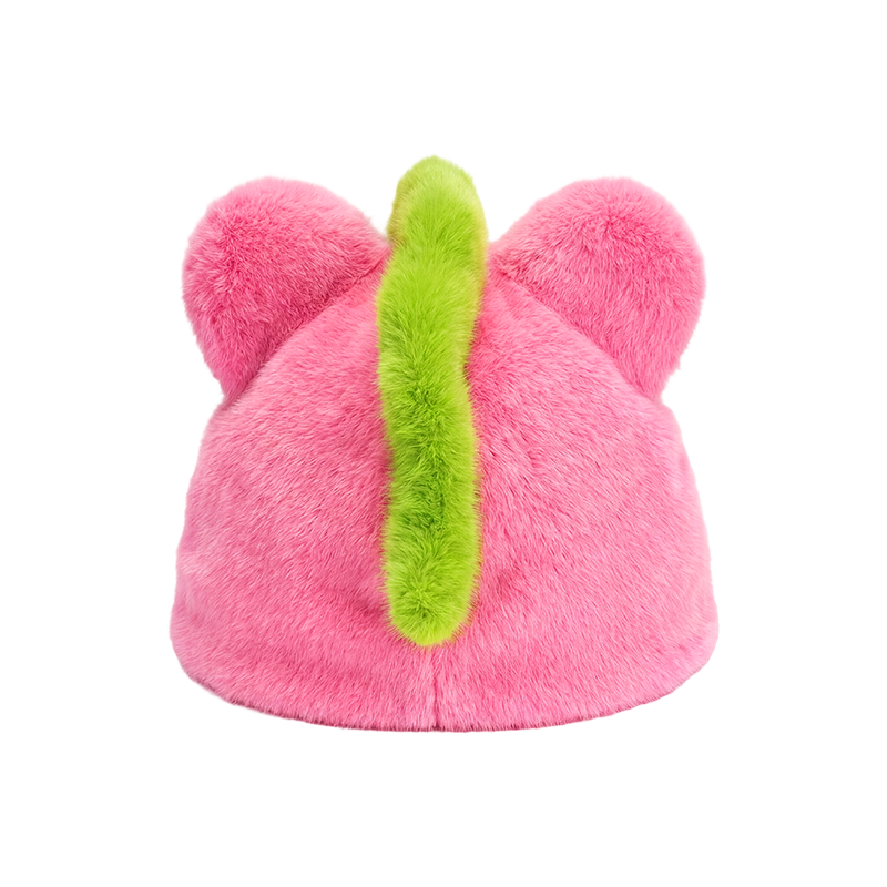 Pink enhjørning med grøn mankehat