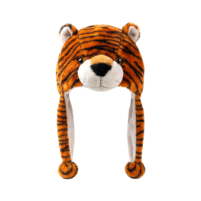 Tigerstribet bjørnehue i plys